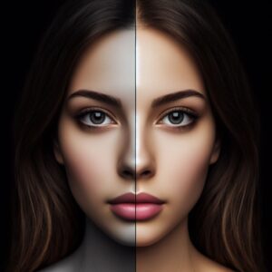 Photographic Photoshop image manipulation before and after